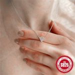 سلسلة فضة 925 على شكل مثلث ألماسي - الصورة 2