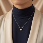 سلسلة مويسانايت فضة 925 بحجر 1 قيراط فخم ولمعة ماسية فاخرة - الصورة 2