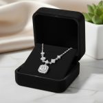 سلسلة مويسانايت فضة 925 بحجر 1 قيراط فخم ولمعة ماسية فاخرة - الصورة 4