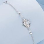 ⁦اسورة زهرة اللوتس فضة وحجر الأوبال الأبيض⁩ - الصورة ⁦3⁩