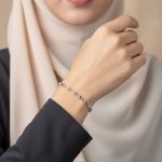 ⁦اسورة فضة 925 تصميم بوهيمي مرصعة بأحجار زركون ملونة⁩ - الصورة ⁦2⁩