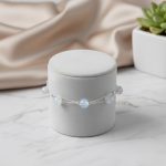 اسورة كريستال القمر الطبيعي فضة 925 إكسسوار نسائي فاخر - الصورة 3