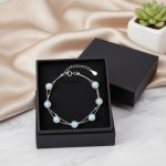 اسورة كريستال القمر الطبيعي فضة 925 إكسسوار نسائي فاخر - الصورة 4