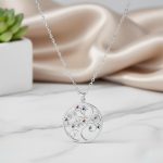 قلادة فضة 925 بتصميم شجرة الحياة المرصعة بالزركون الملون اللامع