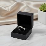 ⁦خاتم فضة 925 بتصميم أوراق الشجر الأنيق قابل للتعديل⁩ - الصورة ⁦4⁩