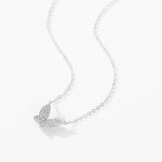 ⁦سلسلة فراشة فضة مميزة مرصعة بالزركون⁩ - الصورة ⁦3⁩